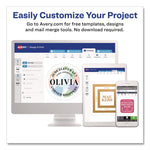 Vibrant Laser Color-Print Labels w/ Sure Feed, 1.25 x 2.38, White, 450/Pack