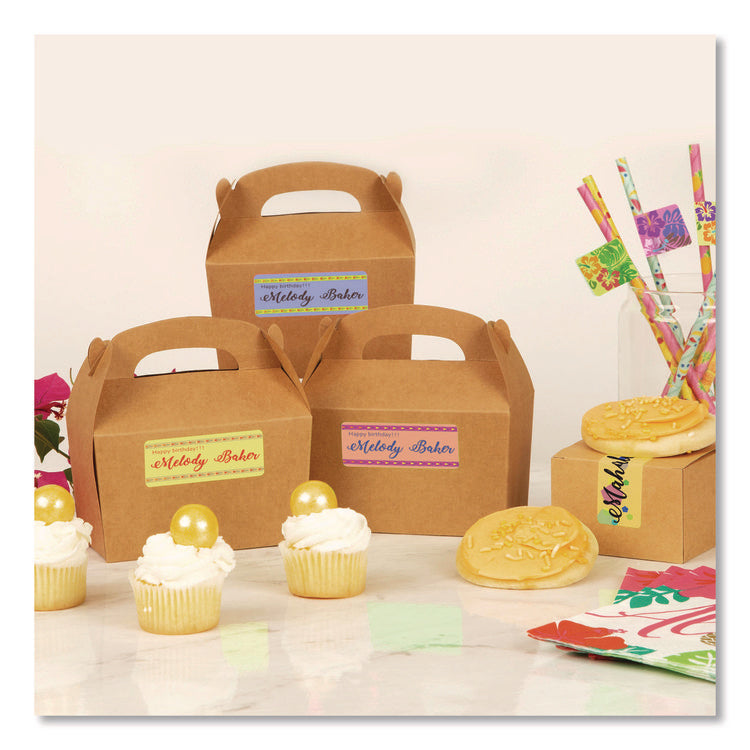 Vibrant Laser Color-Print Labels w/ Sure Feed, 1.25 x 2.38, White, 450/Pack