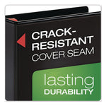 XtraLife ClearVue Non-Stick Slant-D Ring Binder, 3 Rings, 1.5" Capacity, 11 x 8.5, Black