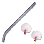 Toilet Bowl Swab, 26" Handle, Gray/Red/White