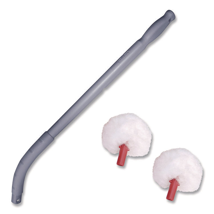 Toilet Bowl Swab, 26" Handle, Gray/Red/White