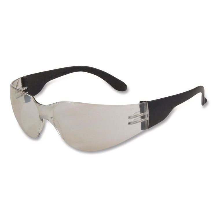 Zenon Z12 Rimless Indoor/Outdoor Optical Eyewear, Scratch-Resistant, Black Plastic Frame, Clear Polycarbonate Lens