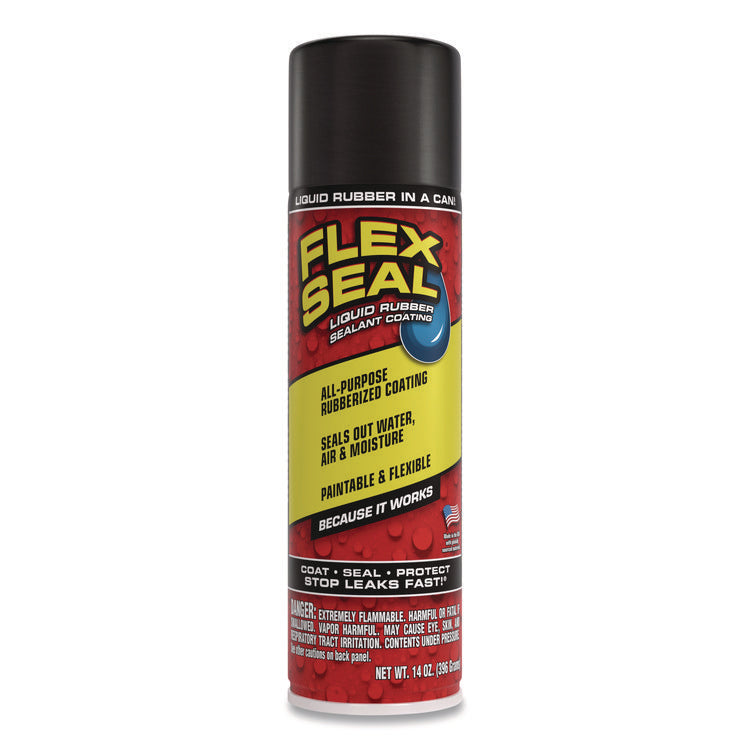 Liquid Rubber Sealant Coating Spray, 14 oz Can, Black