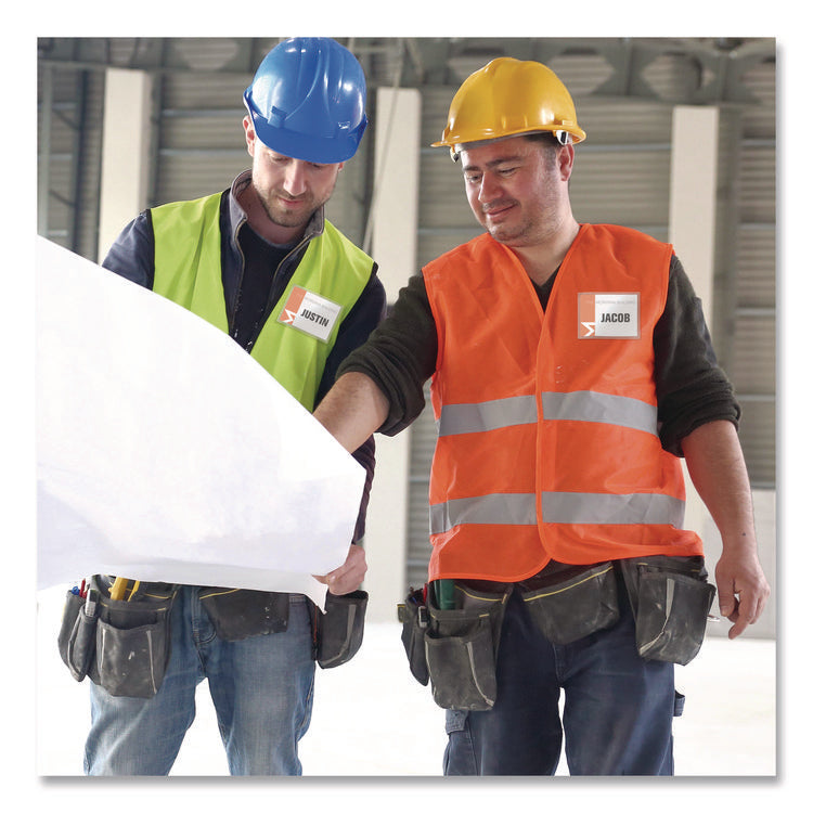 Clip-Style Badge Holder With Laser/inkjet Insert, Top Load, 3.5 X 2.25, White, 100/box