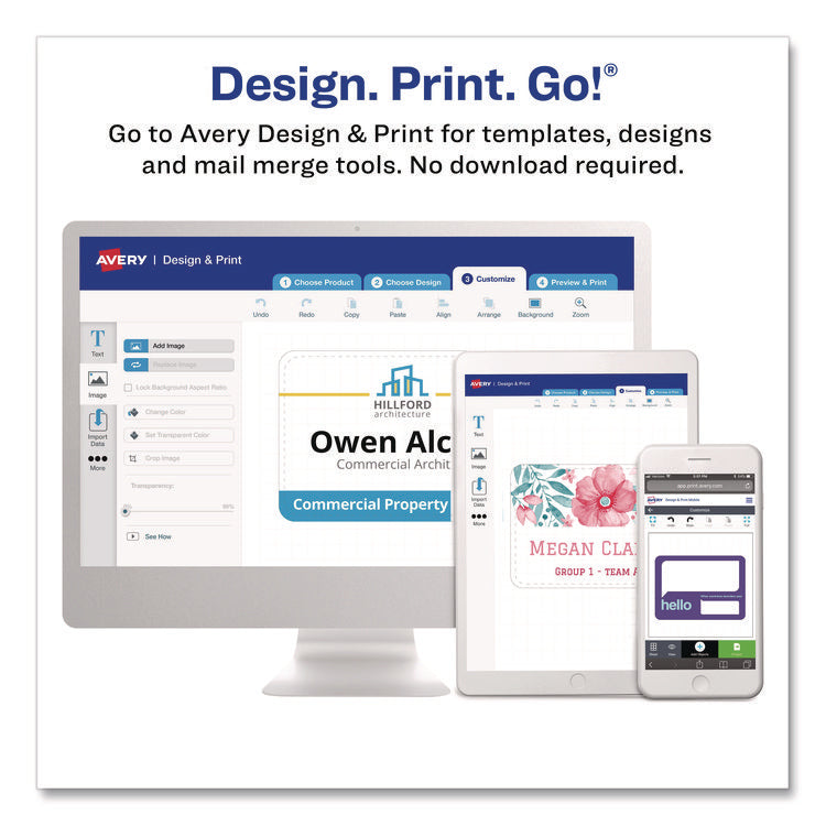 Secure Top Heavy-Duty Badge Holders, Vertical, 3w X 4h, Clear, 25/pack