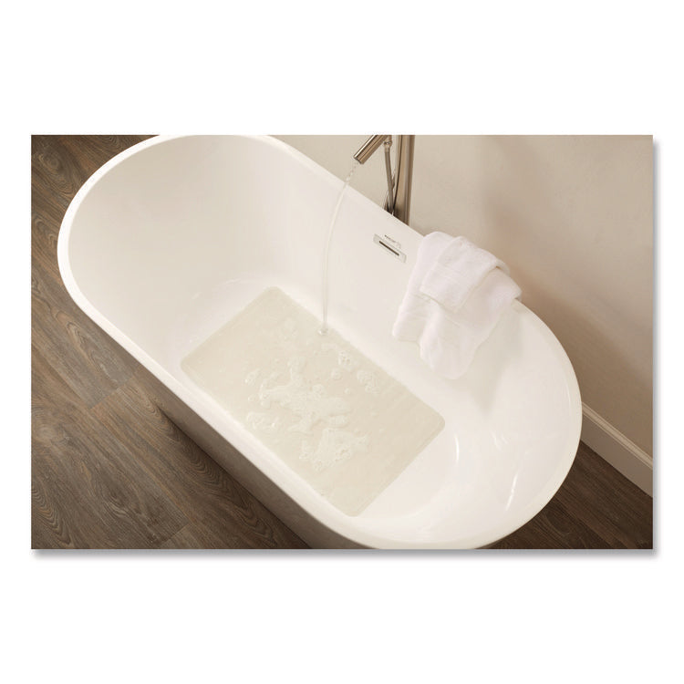 Safti-Grip Latex-Free Vinyl Bath Mat, 14 X 22.5, White, 4/carton