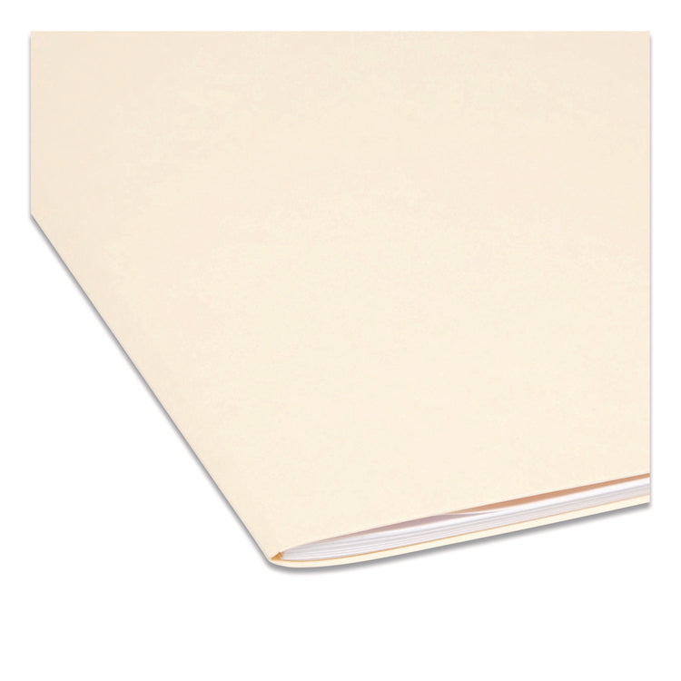 Top Tab File Folders with Inside Pocket, Straight Tabs, Letter Size, Manila, 50/Box