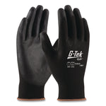 GP Polyurethane-Coated Nylon Gloves, EN388: 1111, 10" Long, Large, Black, 12 Pairs