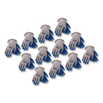 GP Latex-Coated Cotton/Polyester Gloves, EN388: 1111, 10" Long, Large, Gray/Blue, 12 Pairs