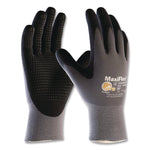 Endurance Seamless Knit Nylon Gloves, EN388: 4131, Large (Size 9), Gray/Black, 12 Pairs
