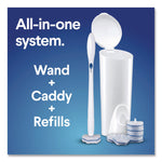 Toiletwand Disposable Toilet Cleaning System: Handle, Caddy And Refills, White