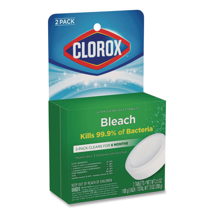 Ultra Clean Toilet Tablets Bleach, 3.5 oz Tablet, 2/Pack