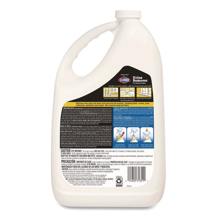 CloroxPro Urine Remover for Stains and Odors, 128 oz Refill Bottle