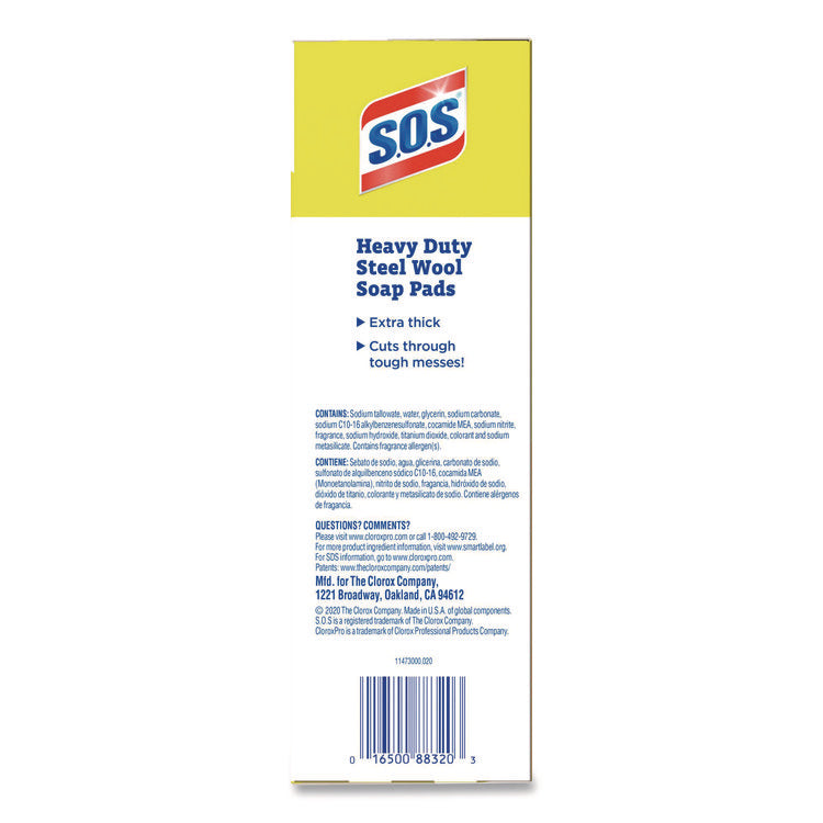 Steel Wool Soap Pads, 2.4 x 3, Steel, 15 Pads/Box, 12 Boxes/Carton
