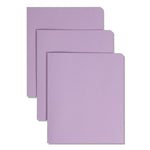 Two-Pocket Folder, Textured Paper, 100-Sheet Capacity, 11 X 8.5, Lavender, 25/box