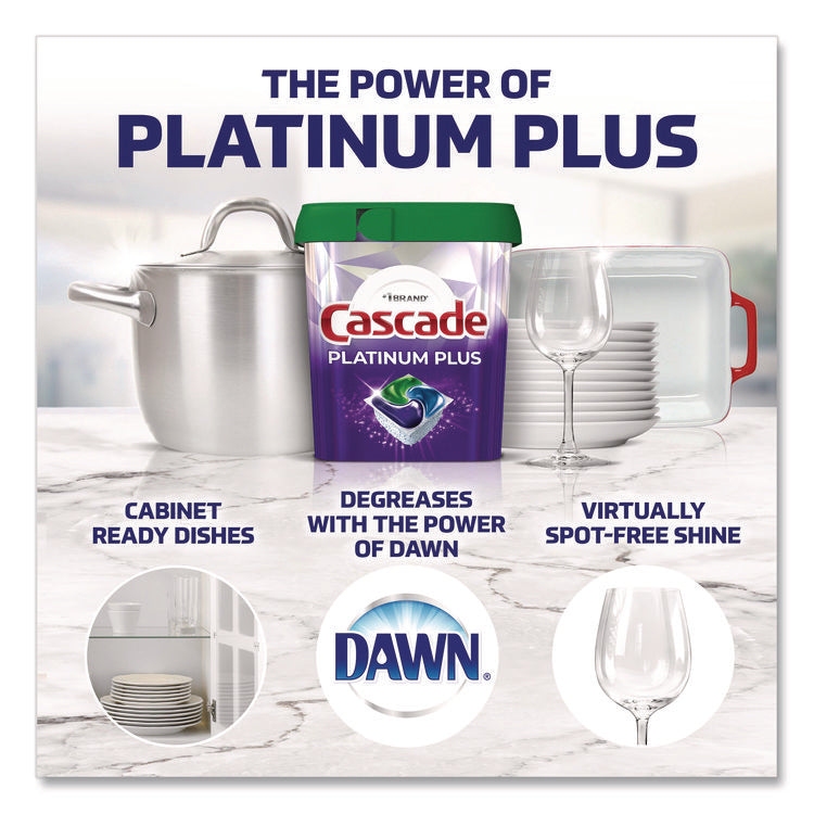 Platinum Plus ActionPacs Dishwasher Detergent Pods, Fresh Scent, 26.6 oz Tub, 47/Tub, 3 Tubs/Carton