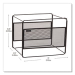 Hanging File Folder Organizer, Letter Size, 13" Long, Black