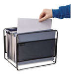 Hanging File Folder Organizer, Letter Size, 13" Long, Black