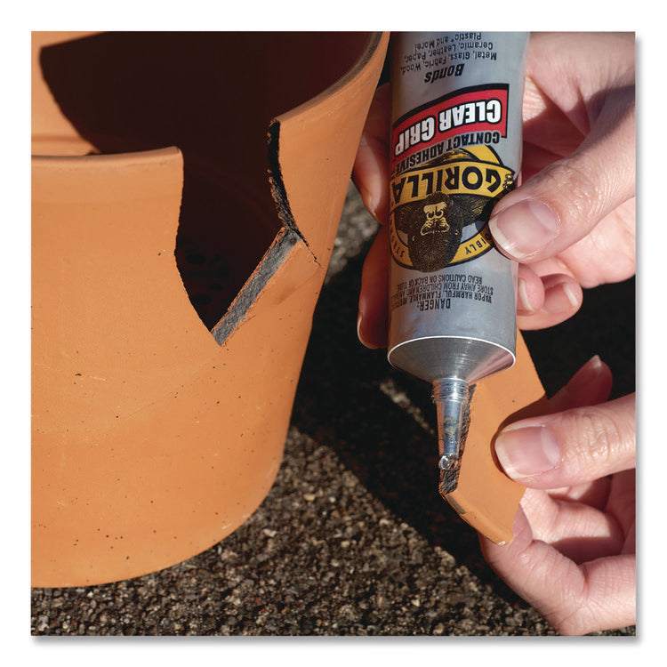 Clear Grip Contact Adhesive, 3 oz Tube, Dries Clear