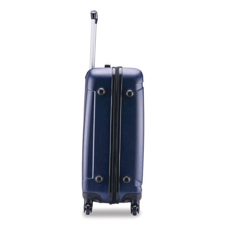 Pilot Hard Side Carry-On Suitcase, Four-Wheeled Spinner, 16.34 x 10.24 x 25.39, Blue