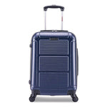 Pilot Hard Side Carry-On Suitcase, Four-Wheeled Spinner, 14.37 x 8.86 x 21.46, Blue