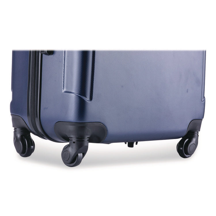 Pilot Hard Side Carry-On Suitcase, Four-Wheeled Spinner, 14.37 x 8.86 x 21.46, Blue