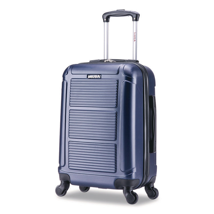 Pilot Hard Side Carry-On Suitcase, Four-Wheeled Spinner, 14.37 x 8.86 x 21.46, Blue