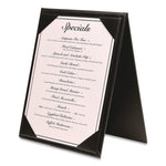 Table-Top Menu Holder, For 5 x 7 Menus, 5.6 x 7.6 Holder, Black