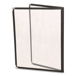 Menu Holder For 8.5 x 11 Menus, Portrait Orientation 4-View, 9.6 x 11.9, Clear/Black/Silver