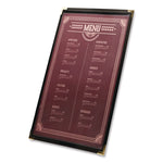 Menu Holder For 11 x 17 Menus, Portrait Orientation, 11.7 x 18, Clear/Black/Silver