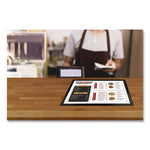 Menu Holder For 8.5 x 11 Menus, Landscape Orientation, 12.6 x 10.2 Holder, Clear/Black