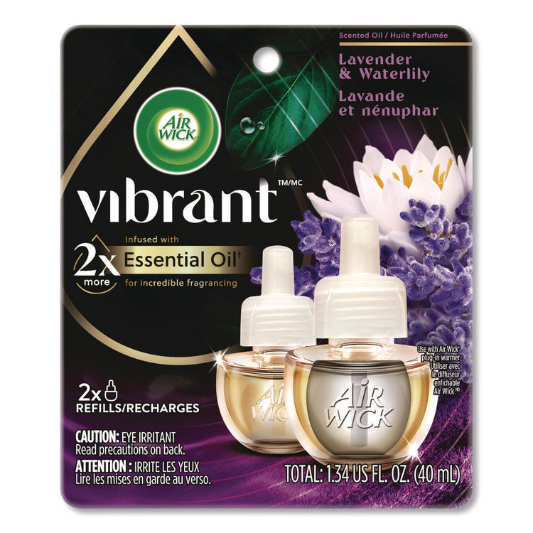 Scented Oil Refill, Lavender and Waterlily, 0.67 oz, 2/Pack