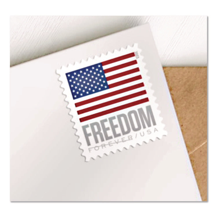 First-Class Forever Stamps, U.S. Flag, 20 Stamps/Book, 5 Books/Pack