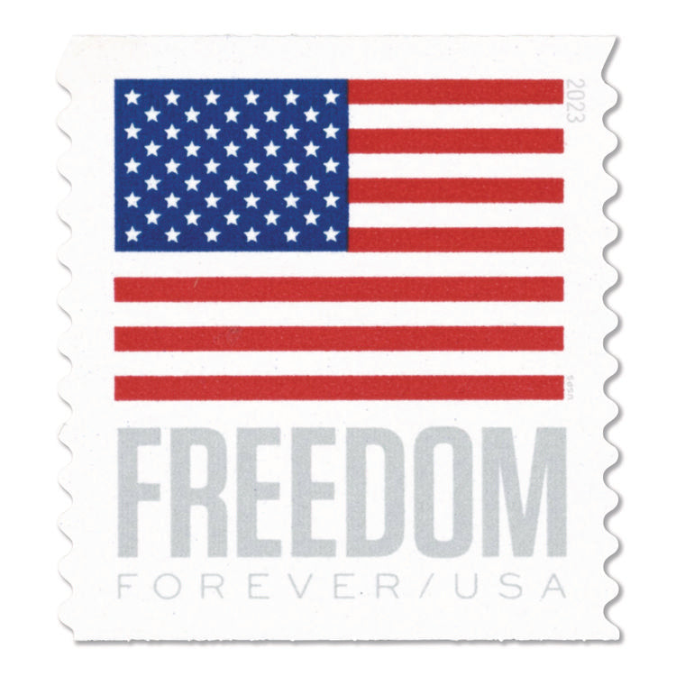 First-Class Forever Stamps, U.S. Flag, 20 Stamps/Book, 5 Books/Pack
