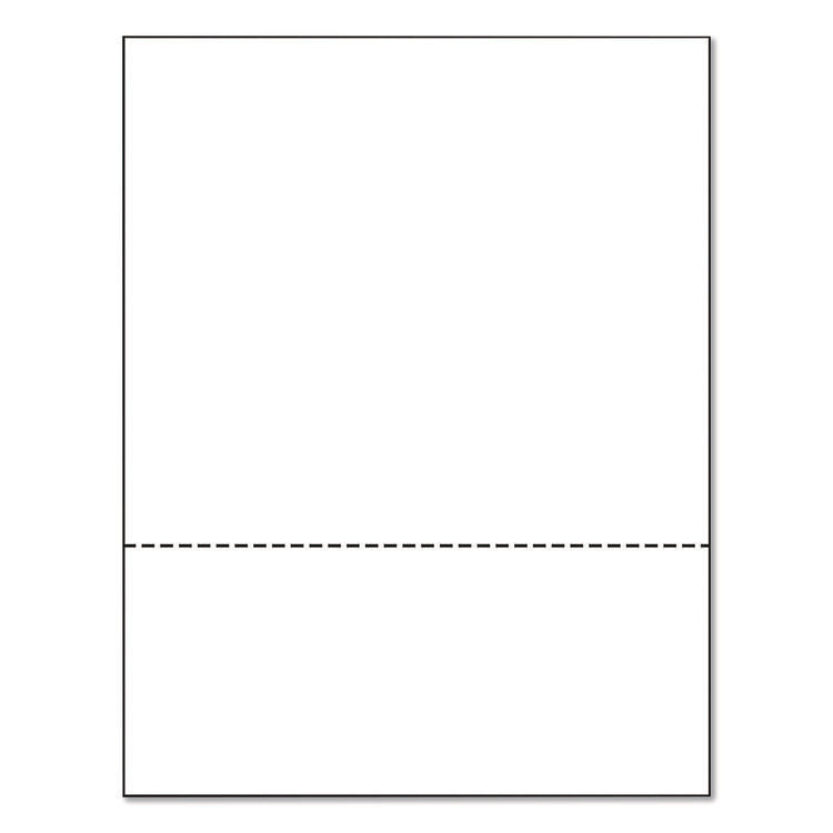Perforated Paper, 92 Bright, Perforated 3.66" from Bottom, 8.5 x 11, White, 500 Sheets/Ream, 5 Reams/Carton