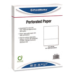 Perforated Paper, 92 Bright, Perforated 3.66" from Bottom, 8.5 x 11, White, 500 Sheets/Ream, 5 Reams/Carton