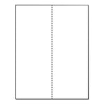 Perforated Paper, 92 Bright, Perforated 4.25" from Left, 8.5 x 11, White, 500 Sheets/Ream, 5 Reams/Carton