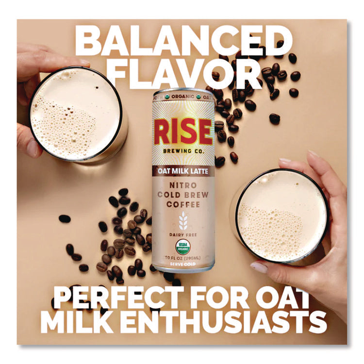 Nitro Cold Brew Latte, Oat Milk, 7 oz Can, 12/Carton