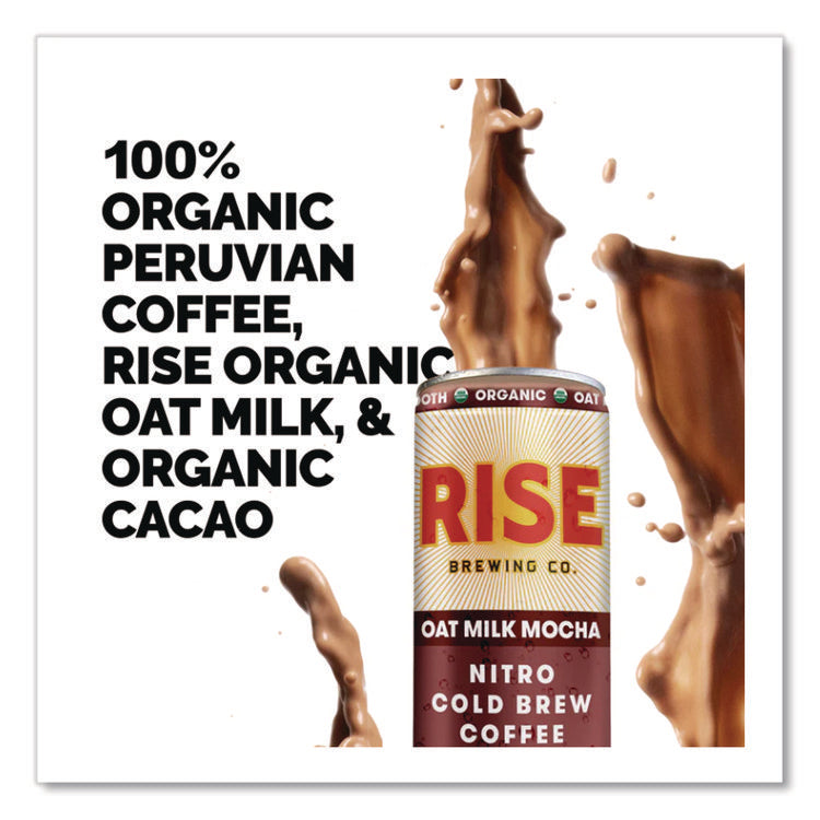 Nitro Cold Brew Latte, Oat Milk Mocha, 7 oz Can, 12/Carton
