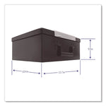 Steel Fireproof Safe with Keypad Lock, 12.7 x 10.4 x 5.5, 0.27 cu ft, Black
