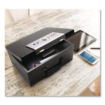 Steel Fireproof Safe with Keypad Lock, 12.7 x 10.4 x 5.5, 0.27 cu ft, Black