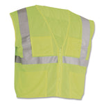 ANSI Class 2 Four Pocket Zipper Safety Vest, Polyester Mesh, 4X-Large, Hi-Viz Lime Yellow