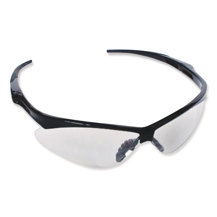 Anser Optical Safety Glasses, Scratch-Resistant, Clear Lens, Black Frame