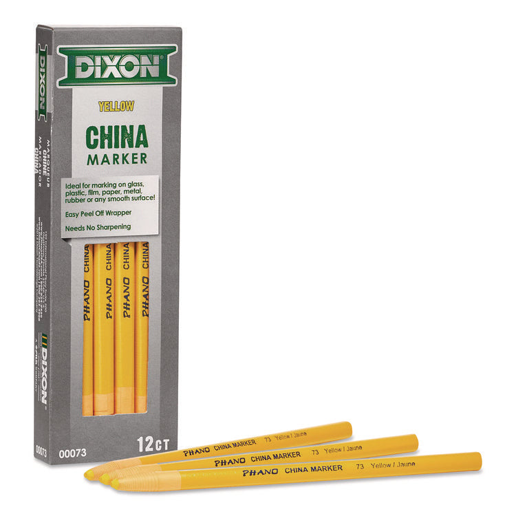 China Marker, Yellow, 12/Pack