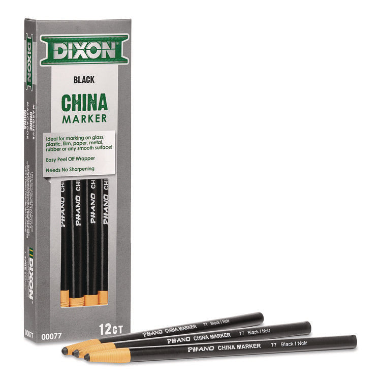 China Marker, Black, 12/Pack