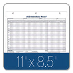Attendance Records, One Part (No Copies), 11 x 8.5, 50 Forms Total