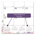 Passion Monthly Deskpad Calendar, Floral Artwork, 22 x 17, White/Multicolor Sheets, Black Binding, 12-Month (Jan-Dec): 2025
