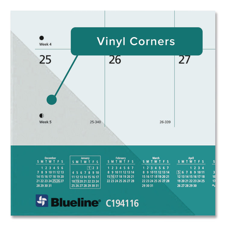 Pets Collection Monthly Desk Pad, Puppies Photography, 22 x 17, Black Binding, Clear Corners, 12-Month (Jan to Dec): 2025