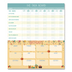 Fridge Planner Magnetized Monthly Calendar with Pads + Pencil, 14 x 13.5, Yellow/Green Sheets, 17-Month: Aug 2024 to Dec 2025