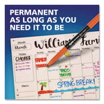 Wet Erase Marker, Fine Bullet Tip, Black, Dozen